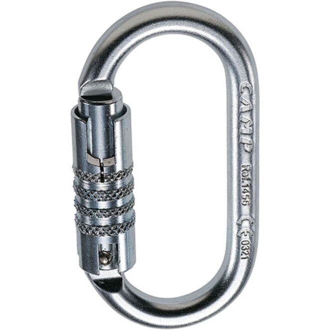 CAMP Oval Pro 3Lock karbinhake med tre rörelser för arbete på höjd