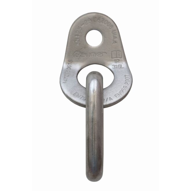 Raumer Placchetta inox Wing Ø10 + anello parallelo Ø10 inox