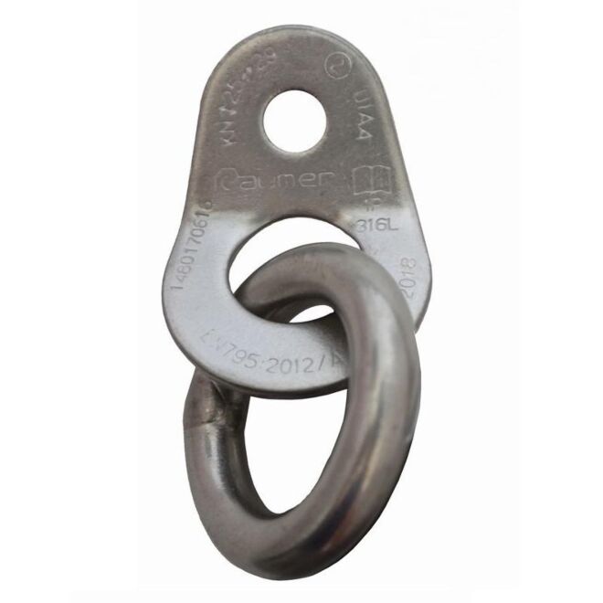Raumer Placchetta inox Wing Ø10 + anello Ø10