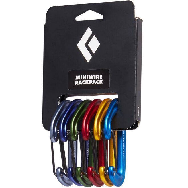 BD Black Diamond Miniwire Rackpack set 6 klätterkarbinhakar