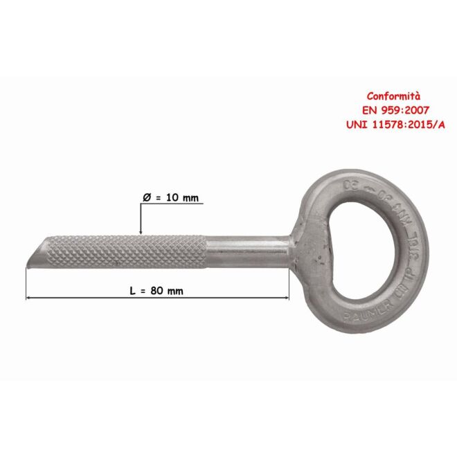 Raumer Radius Inox Ø10x80 mm kemisk infästning version Marina