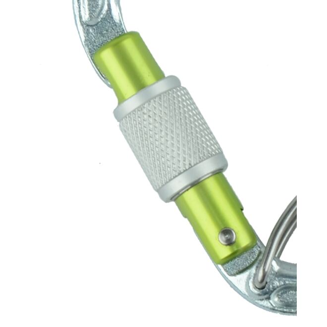Edelrid HMS Bruce Steel Screw FG II karbinhake med lås för klättring