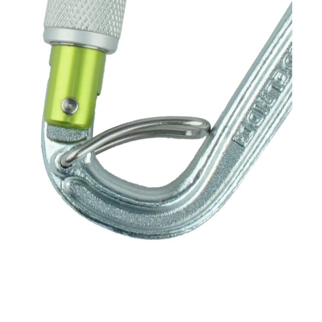 Edelrid HMS Bruce Steel Screw FG II karbinhake med lås för klättring