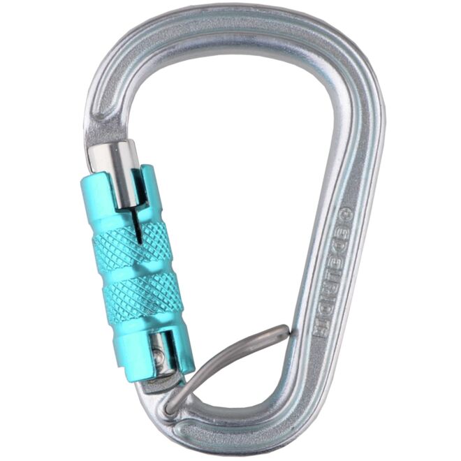 Edelrid HMS Bruce Steel Triple FG II trippelrörelse karbinhake klättring