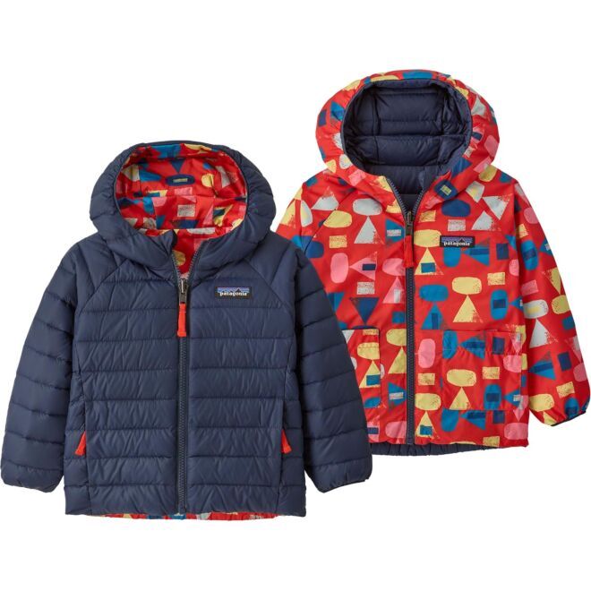 Patagonia Baby Reversible Down Sweater Hoody jacka barn