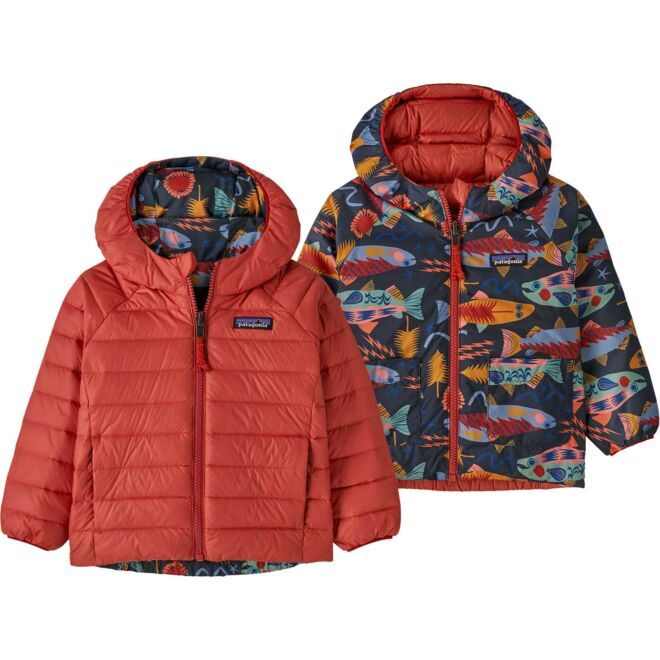 Patagonia Baby Reversible Down Sweater Hoody jacka barn
