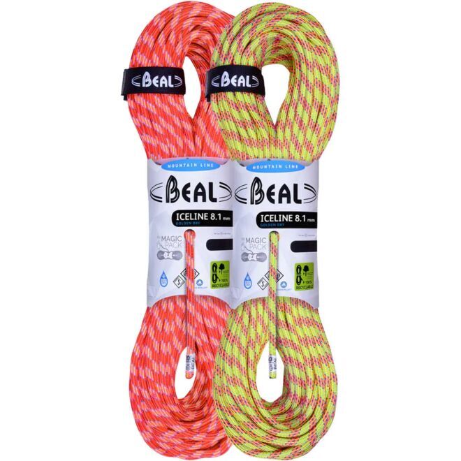 Beal Ice Line 8.1mm Unicore Golden Dry Pack halv rep klättring