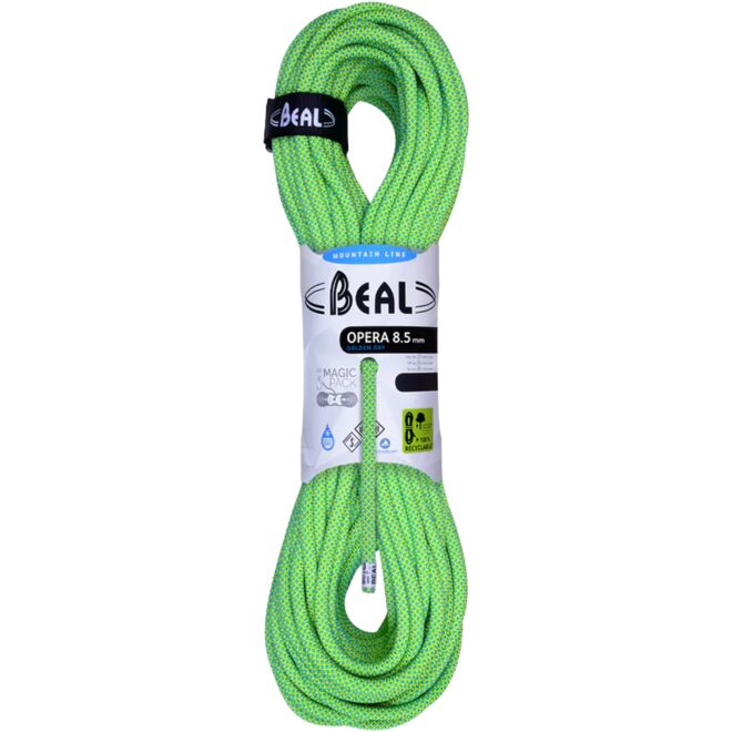 Beal Opera 8.5 mm Unicore Golden Dry klätterrep per meter