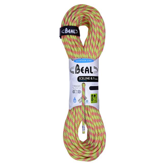 Beal Ice Line 8.1 mm Unicore Golden Dry halv rep klättring