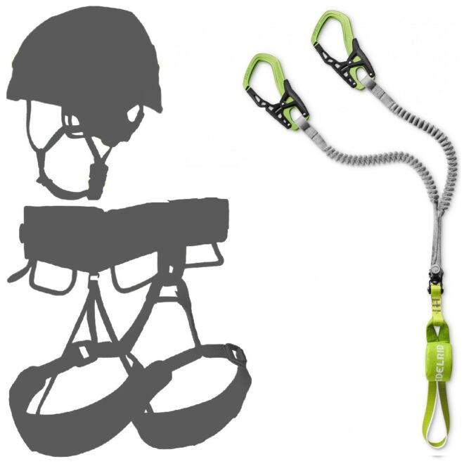 Oliunìd Deal Kit Edelrid Cable Comfort VI set Ferrata + hjälm och sele via ferrata kit