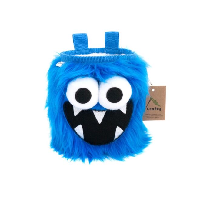 Crafty Climbing Blue Five Toothed Monster krita väska