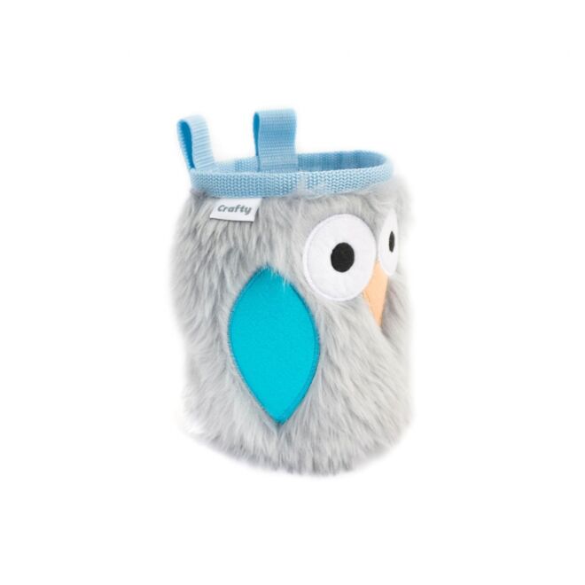 Crafty Climbing Forget-Me-Not Furry Owl krita väska