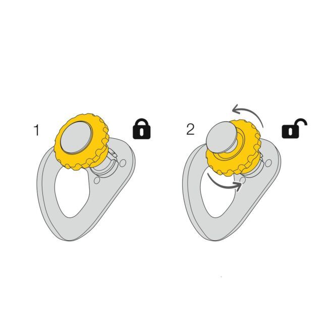 Petzl Coeur Pulse 12 mm avtagbar ankare för arbete på höjd