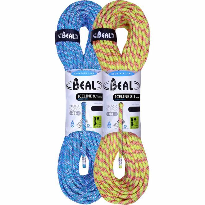 Beal Ice Line 8.1mm Unicore Golden Dry Pack halv rep klättring