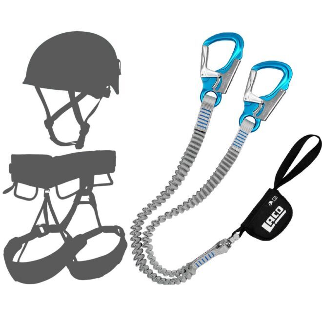 Oliunìd Deal Kit LACD Set Via Ferrata Pro Evo S 3.0 set ferrata + hjälm och sele kit via ferrata