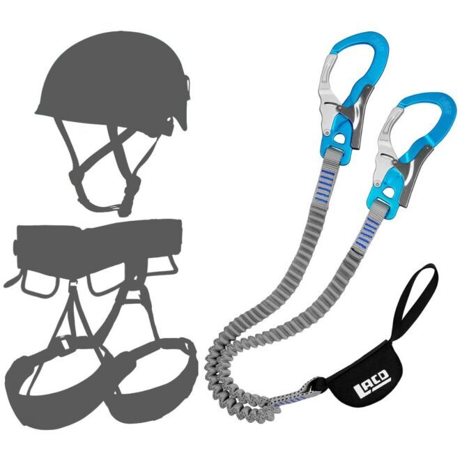 Oliunìd Deal Kit LACD Set Ultimate Ferrata 3.0 - Set Ferrata + hjälm och sele Kit Via Ferrata
