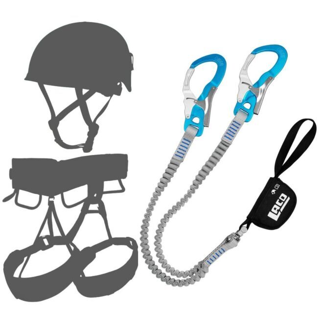 Kit via ferrata Oliunìd Deal LACD Set Ultimate Ferrata S 3.0 med ferrataset + hjälm och sele