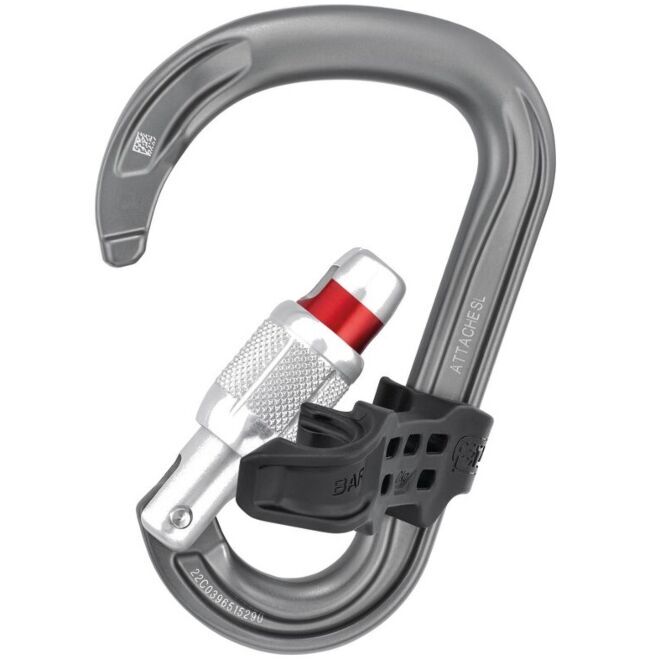 Petzl Attache Bar karbinhake med lås för klättring