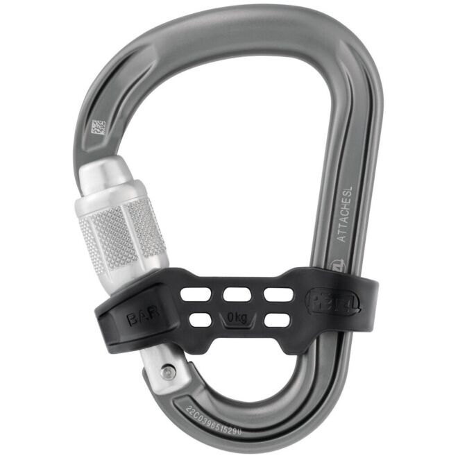 Petzl Attache Bar karbinhake med lås för klättring