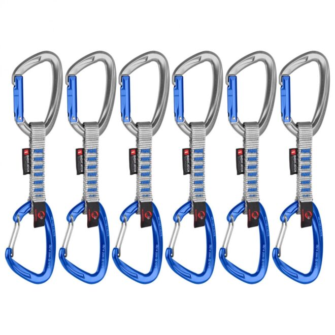 Mammut Crag Keylock Wire 10 cm Indicator 6-Pack klätterkarbinhakar