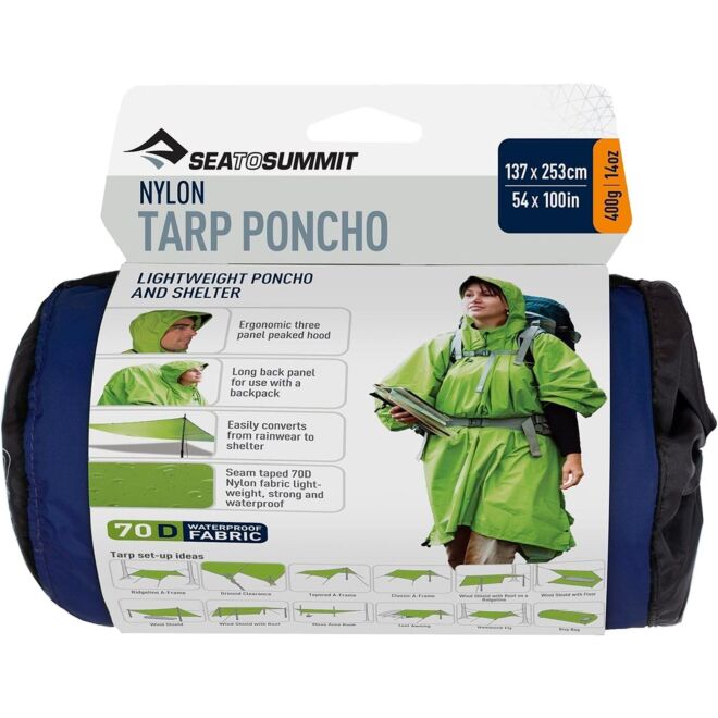 Sea To Summit Nylon Tarp Poncho vattentät poncho