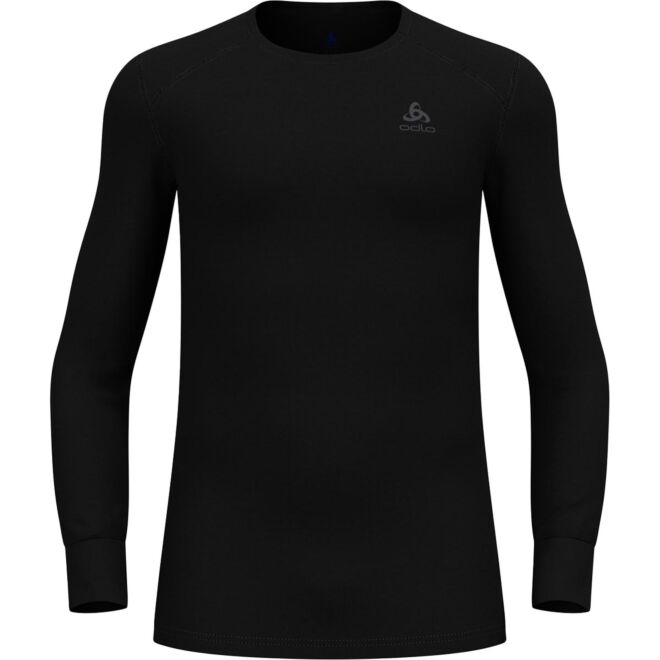 Odlo Warm Top L/S Crew Neck herr långärmad lagertröja-S-Svart