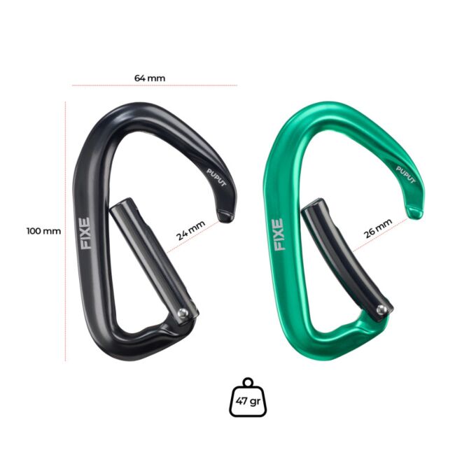 Fixe Pack 4 Puput Wide klätterkarbin