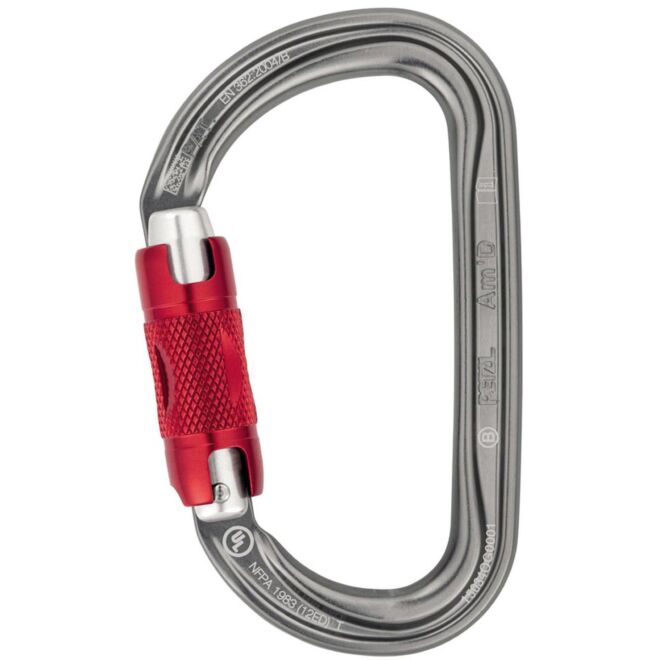 Petzl Am'D Twist Lock karbinhake med lås för klättring