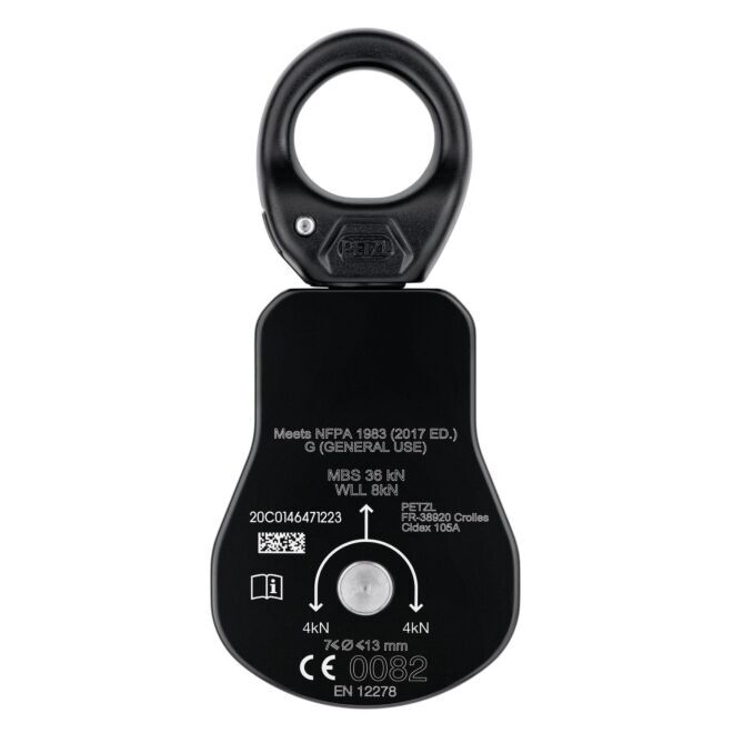 Petzl Spin L1-Yellow enkel block för arbete på höjd
