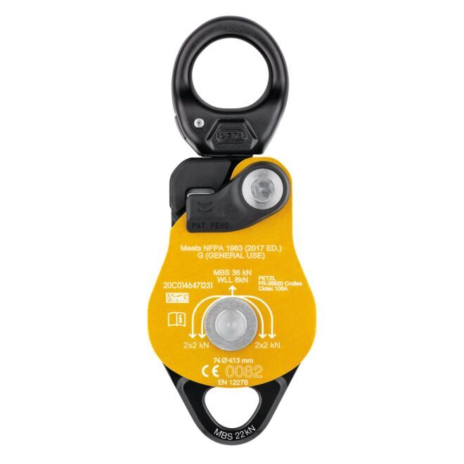 Petzl Spin L2-Yellow dubbel block för arbete på höjd