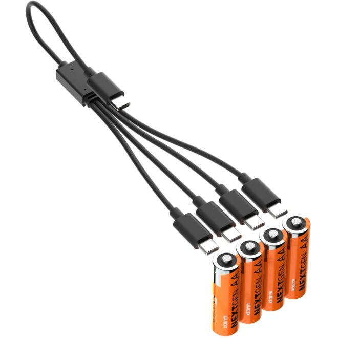 Xtorm Rechargeable AA Batteries USB-C uppladdningsbara batterier paket om 4