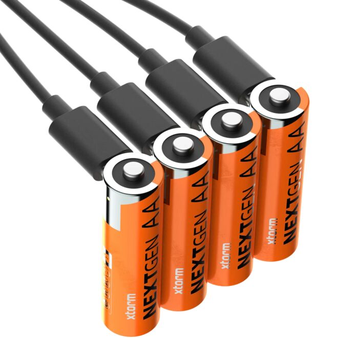 Xtorm Rechargeable AA Batteries USB-C uppladdningsbara batterier paket om 4