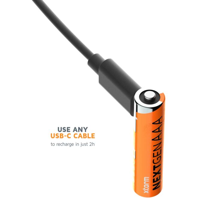 Xtorm Rechargeable AAA Batteries USB-C uppladdningsbara batterier paket om 4