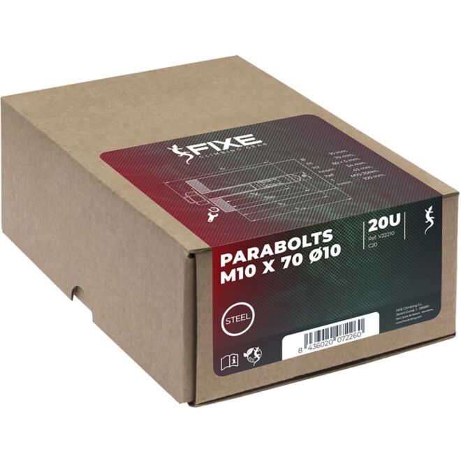 Fixe Box of M10 × 70 mm bolts expansionsskruv 20-pack