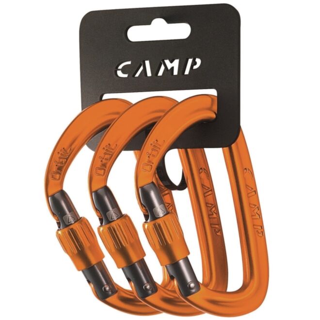 CAMP Orbit Lock 3 Pack karbinhakar med lås för klättring