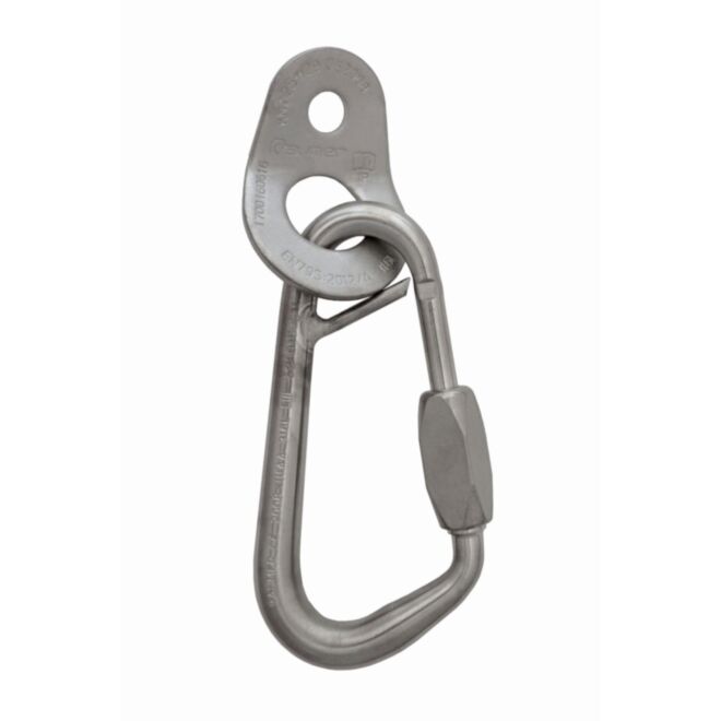 Raumer Placchetta inox Wing Ø10 + Moschettone Ring Safety 13 version Marina