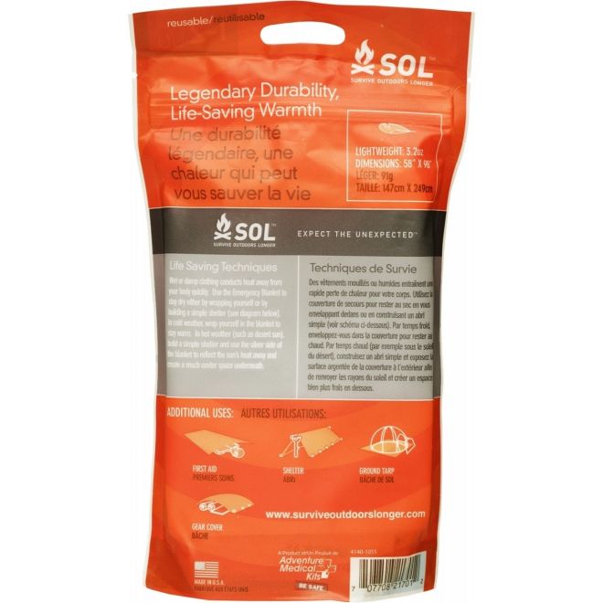 SOL Emergency Blanket nödsituation filt