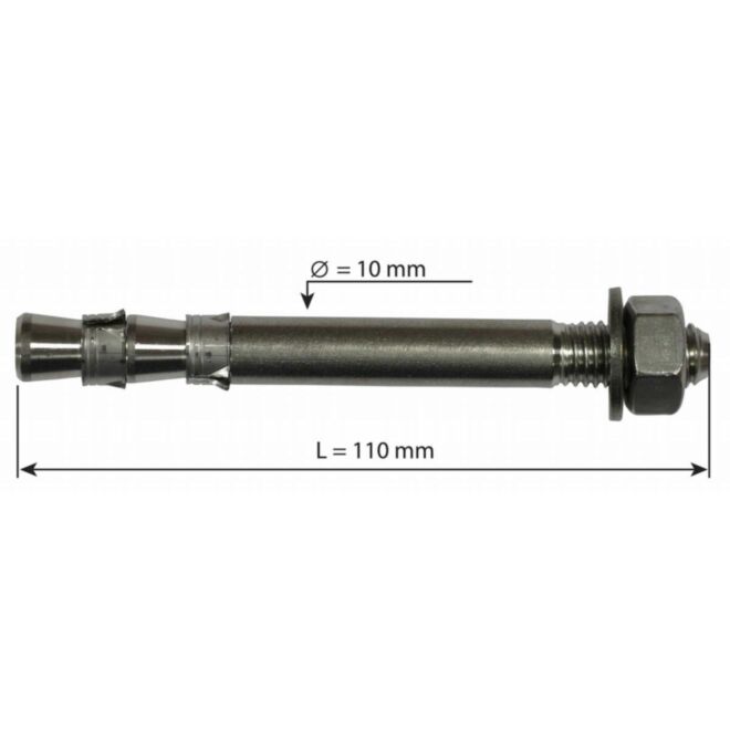 Raumer Hang Fix inox M10XL d10x110 mm dubbel expanderad spik