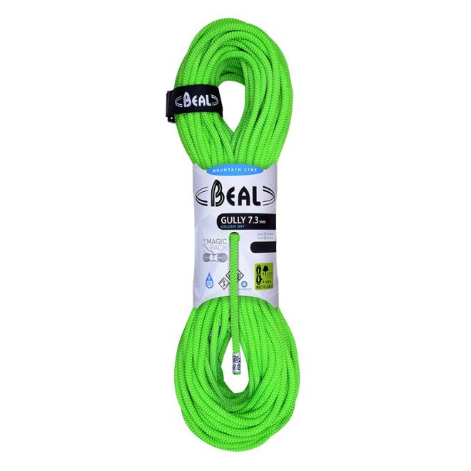 Beal Gully 7.3 mm Unicore Golden Dry halv rep klättring