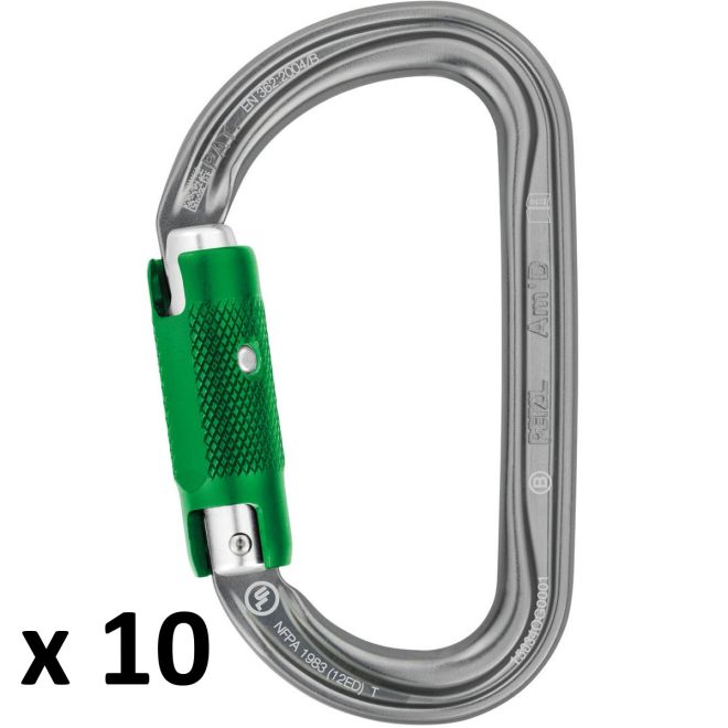Petzl Am'd Pin-Lock (Pack of 10) låsbar karbinhake