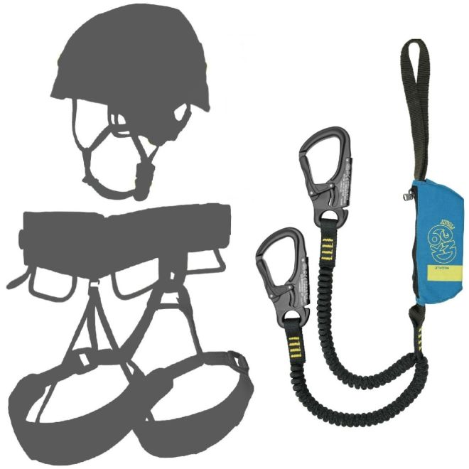Oliunìd kit erbjudande Kong Medale 2.0 + hjälm och seletvägs kit via ferrata