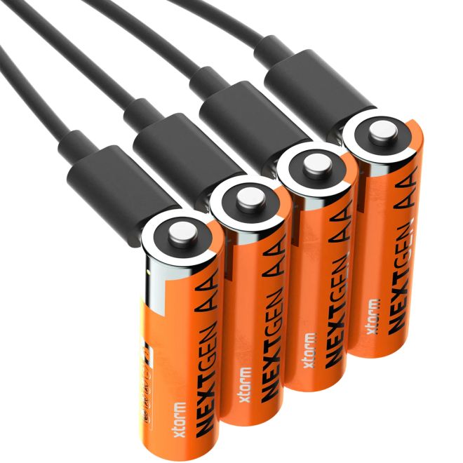 Xtorm Rechargeable AA Batteries USB-C uppladdningsbara batterier paket om 4