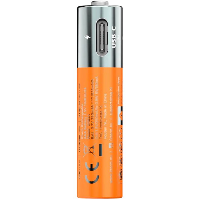 Xtorm Rechargeable AAA Batteries USB-C uppladdningsbara batterier paket om 4