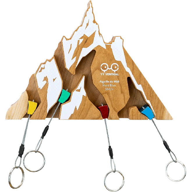 YY Vertical Key Holder - Aiguille du Midi Edition nyckelring med klättringsmuttrar